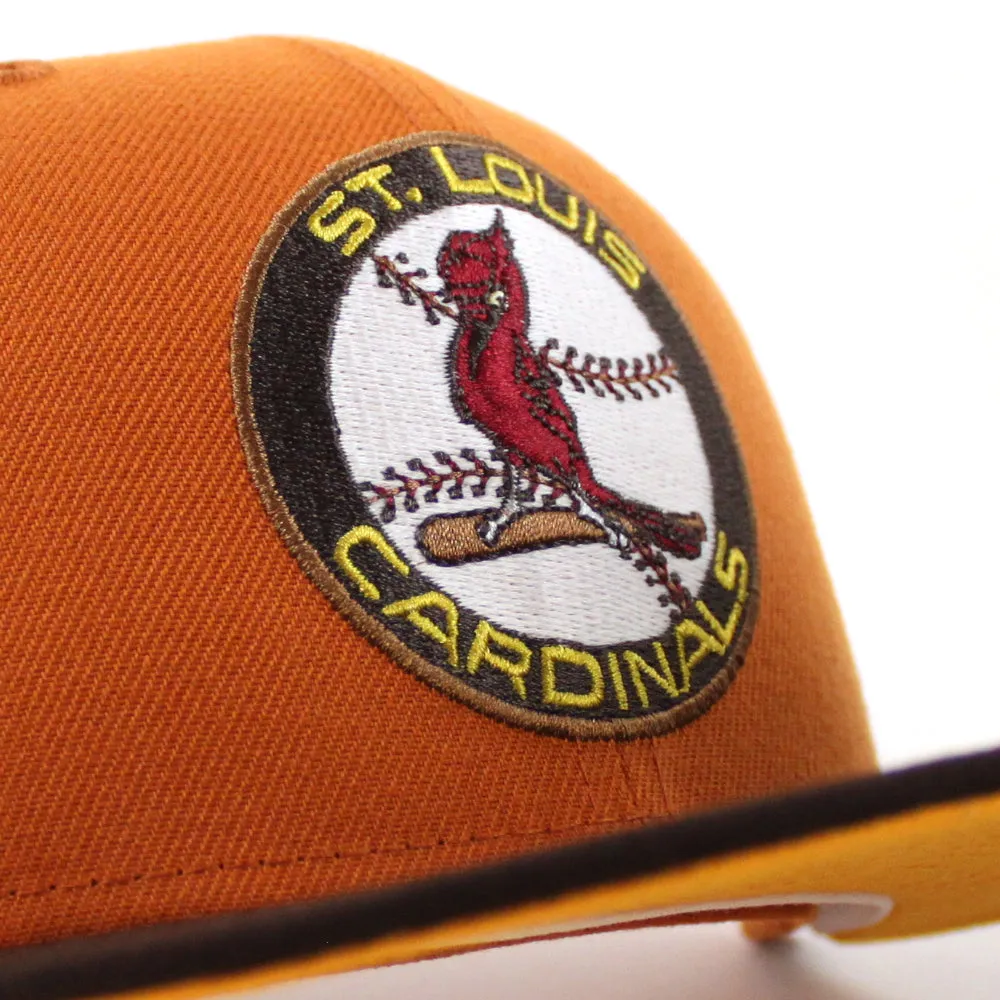 St. Louis Cardinals 100 ANN  New Era 59Fifty Fitted Hat (Glow in the Dark Orange Burnt Wood Gold Under Brim)