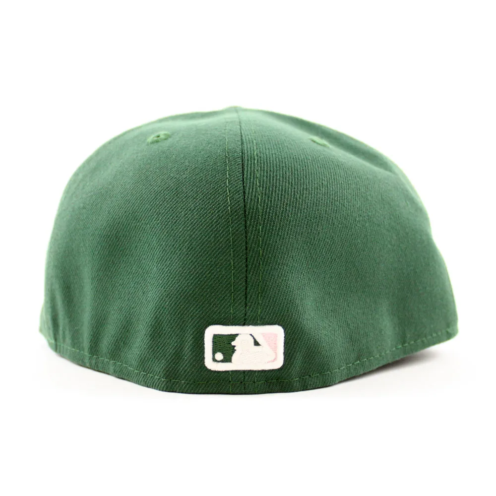 St. Louis Cardinals Busch Stadium Patch New Era 59Fifty Fitted Hat (GITD Mountain Green Pink Under Brim)