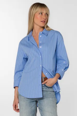 Suri Frosty Blue Stripe Shirt