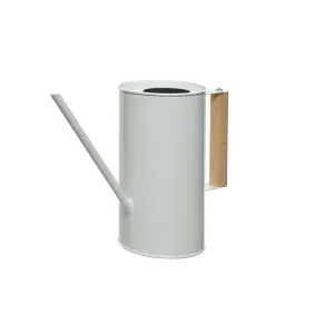 Tall Metal Watering Can - White