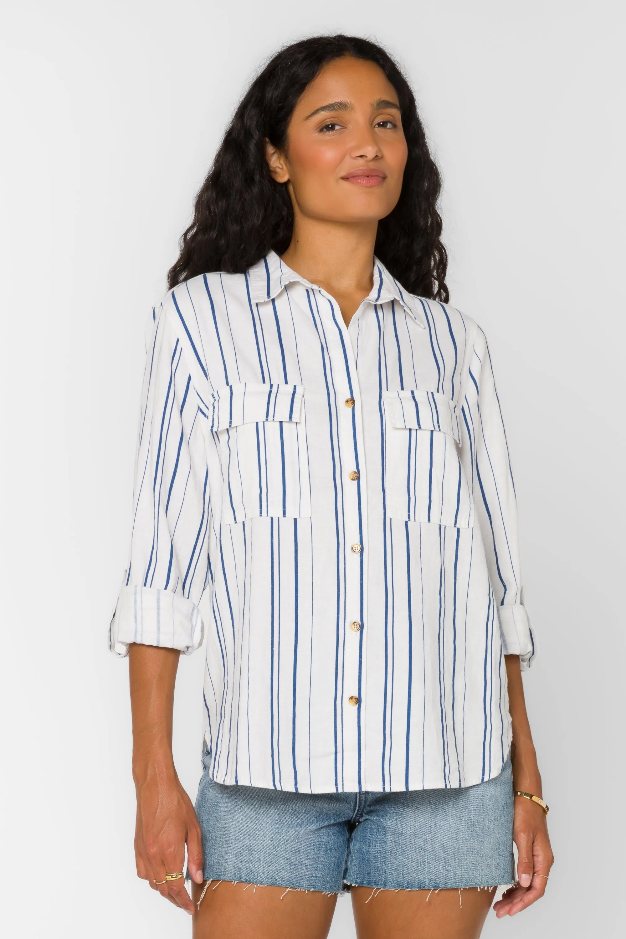 Talma Navy Stripe Shirt