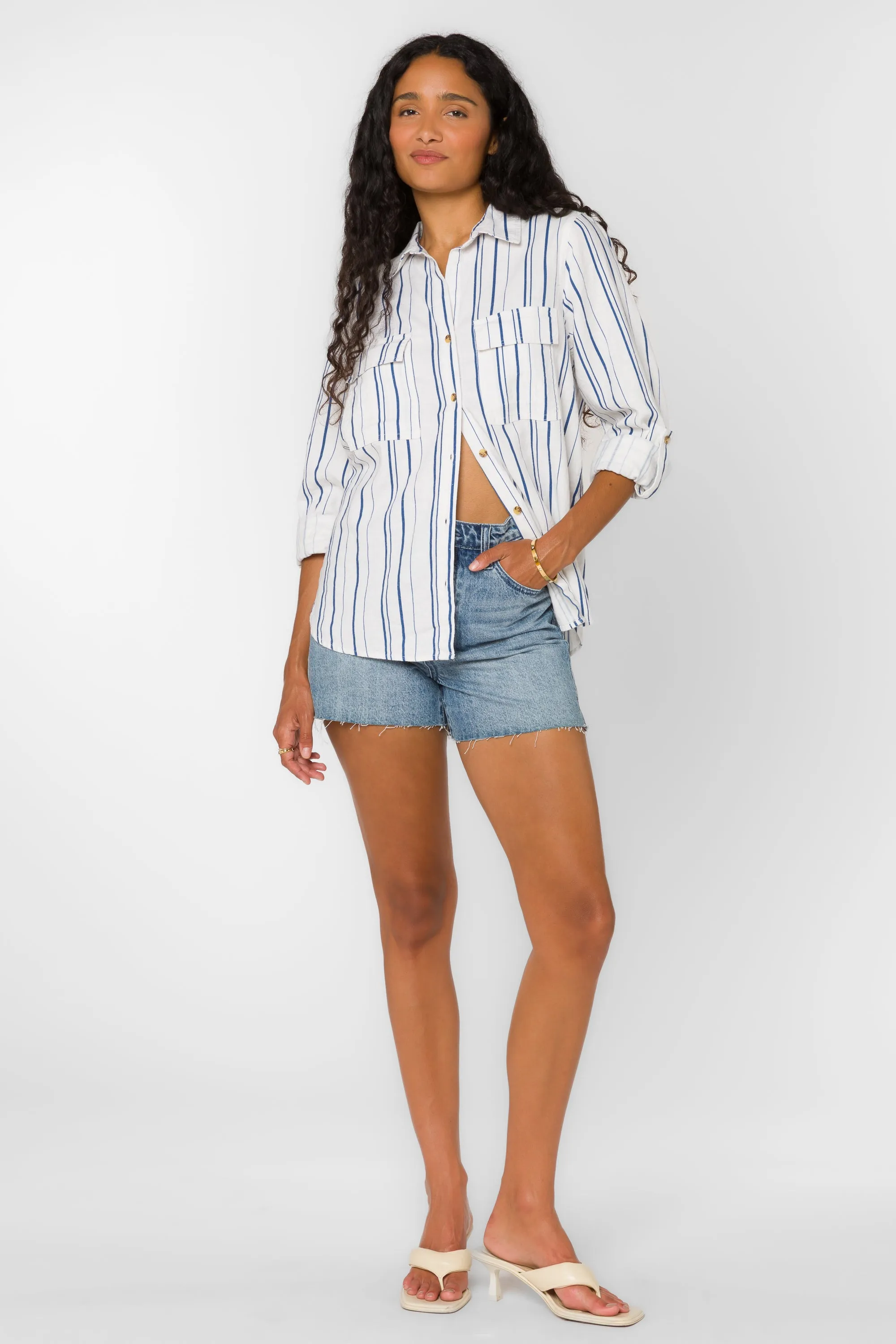 Talma Navy Stripe Shirt