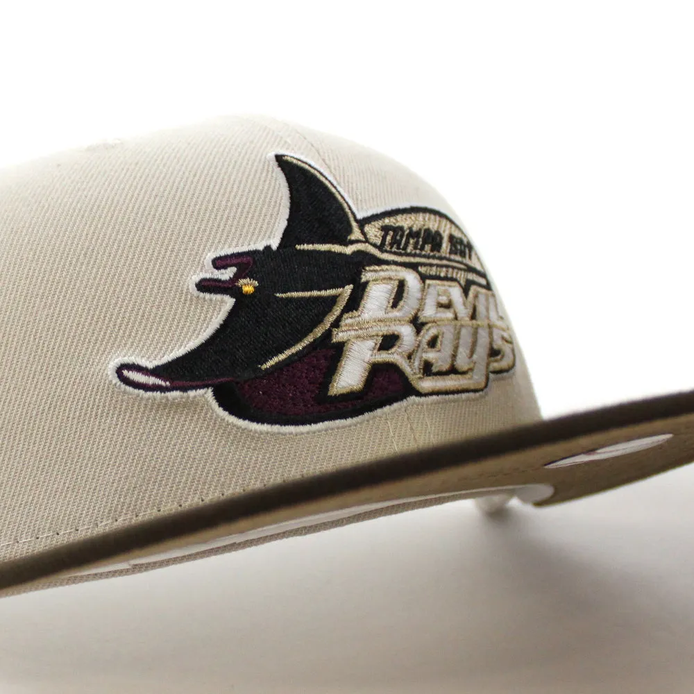 Tampa Bay Devil Rays 10th Season Anniversary New Era 59Fifty Fitted Hat (GITD Stone Brown Walnut Under Brim)