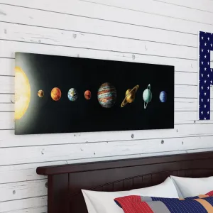 The Solar System' by Terry Fan - Wrapped Canvas Panoramic Print Harriet Bee Size: 24" H x 72" W x 1.5" D Format: Wrapped Canvas