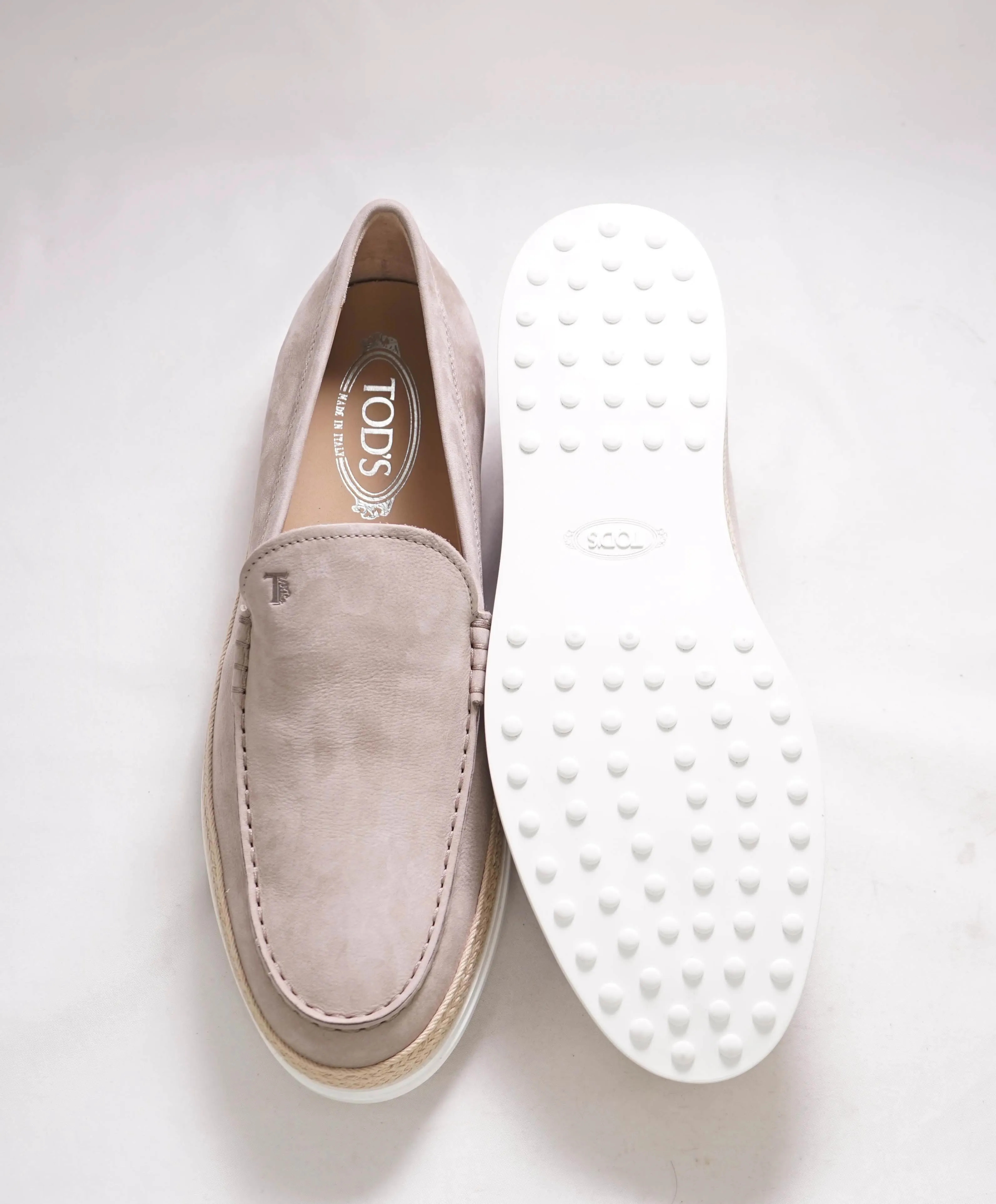 TOD’S - Classic Neutral Suede Rubber Sole Espadrille Loafer - 10 US (9 Tod's)