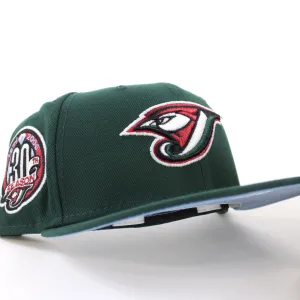 Toronto Blue Jays 30th Anniversary New Era 59Fifty Fitted Hat (GITD Dark Green Sky Blue Under Brim)