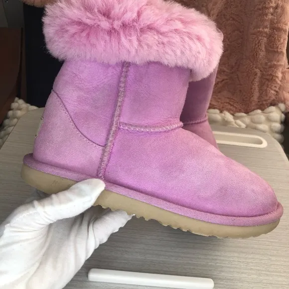 UGG Kids Classic ll Shadow Genuine wool Girl lilac short Boots 1017703K Sz 3