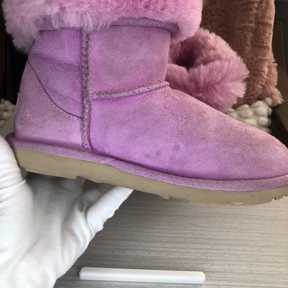 UGG Kids Classic ll Shadow Genuine wool Girl lilac short Boots 1017703K Sz 3
