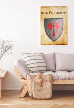 Ulek Principality Heraldry of Greyhawk Anna Meyer Cartography Canvas Art Print
