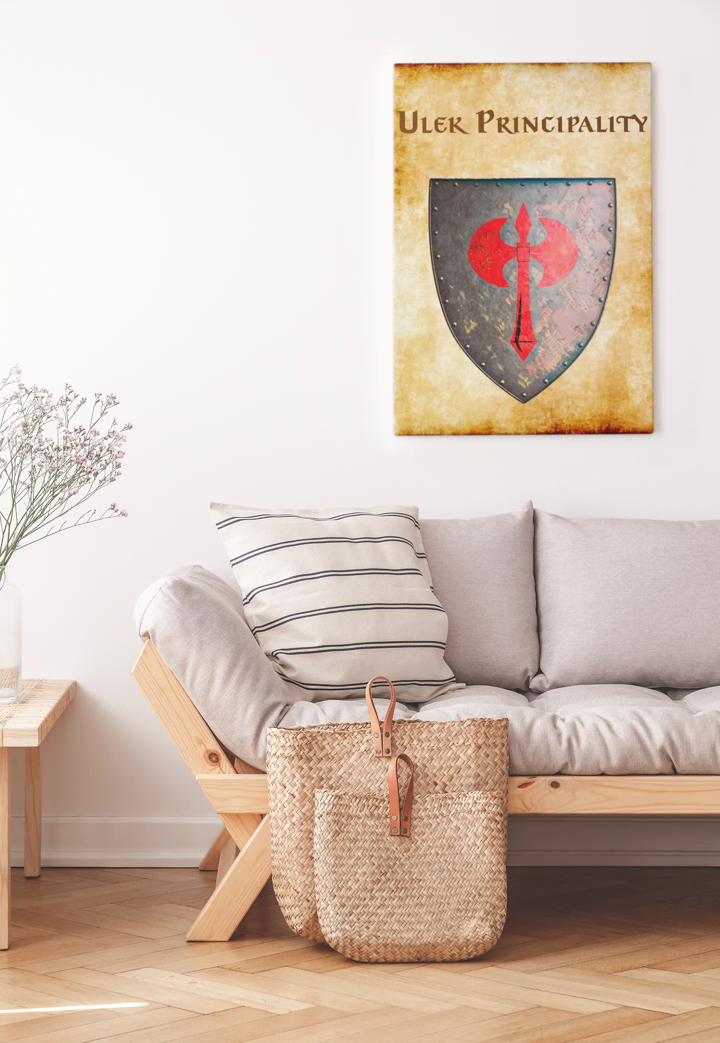Ulek Principality Heraldry of Greyhawk Anna Meyer Cartography Canvas Art Print