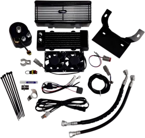 UltraCool RF-1G Below Regulator Mounted Oil Cooler Kit - Black