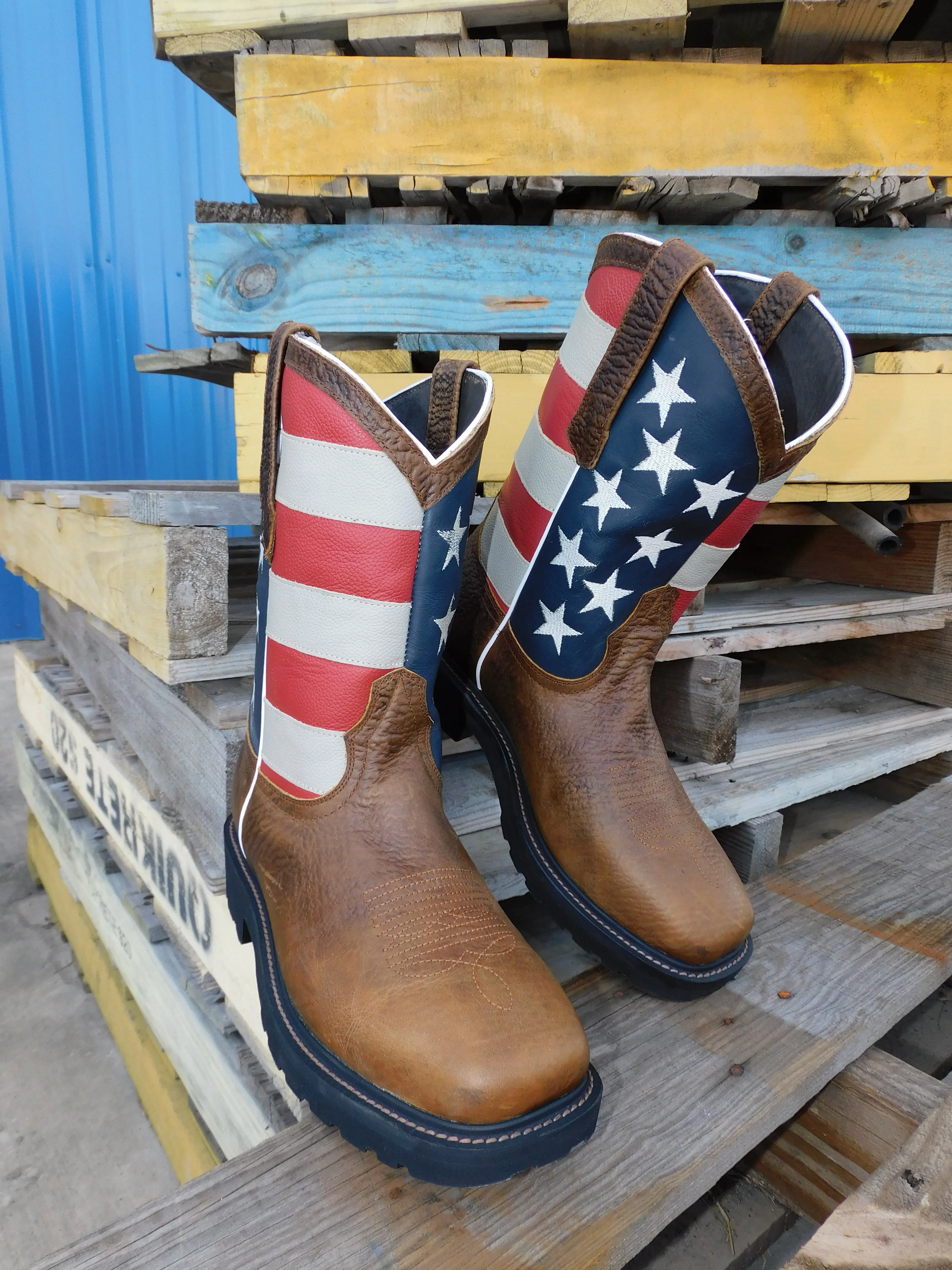 USA Flag Work Boots #220