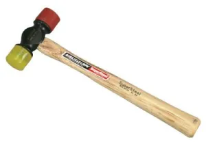 Vaughan?? Soft Face Hammers, 12 oz Head, 1 3/8 in Dia., Red/Yellow, SF12