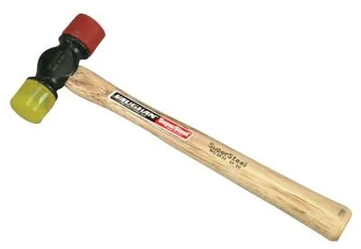 Vaughan?? Soft Face Hammers, 12 oz Head, 1 3/8 in Dia., Red/Yellow, SF12