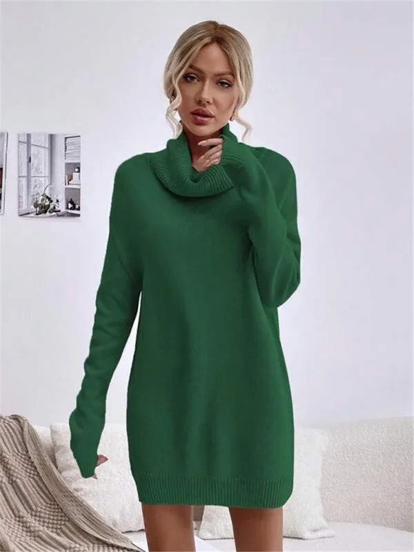 VICTORIA | Knitted Turtleneck Sweater Long Fit
