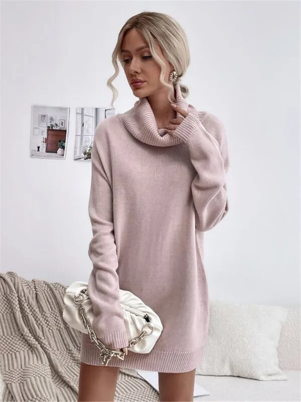 VICTORIA | Knitted Turtleneck Sweater Long Fit