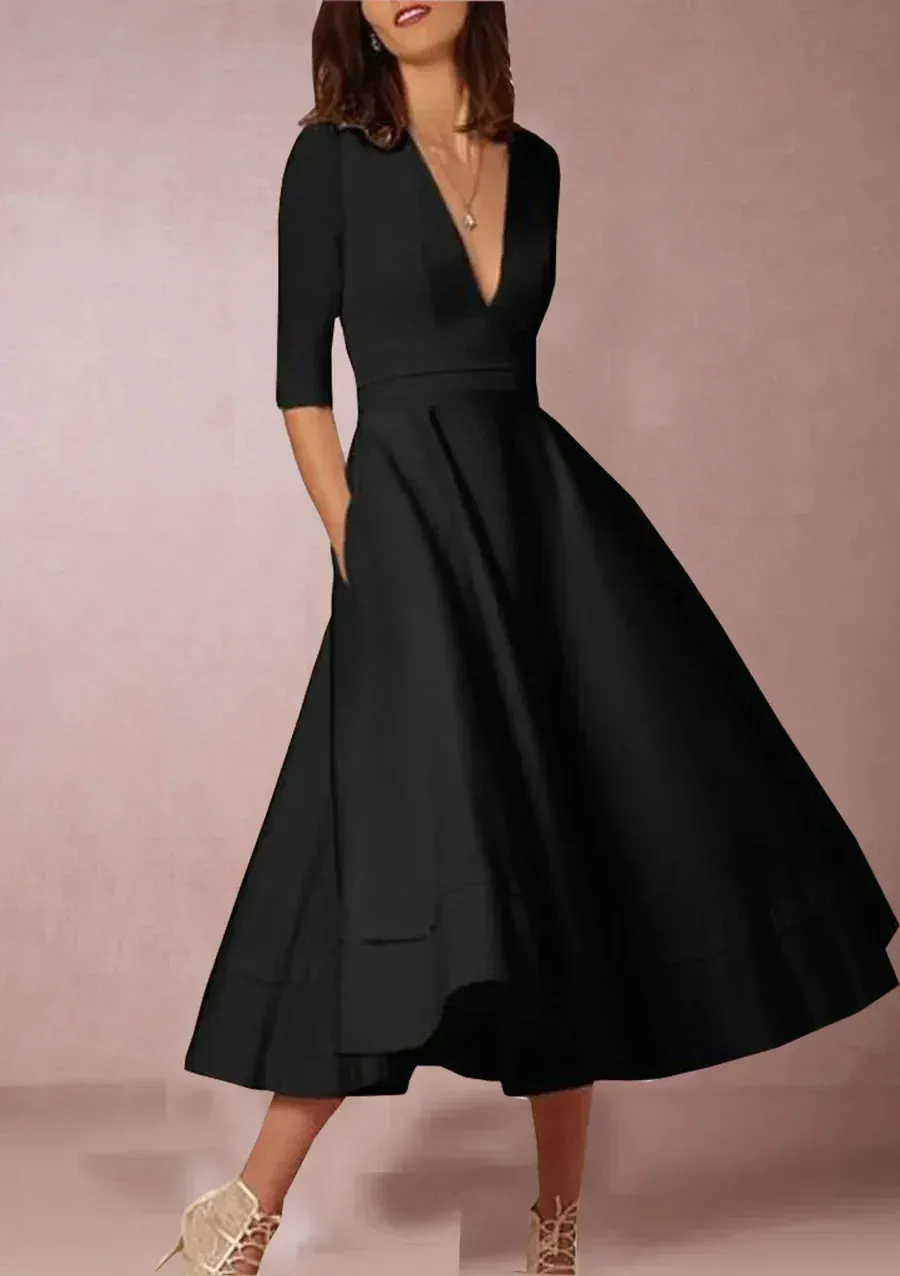 Vintage Inspired Midi Swing Dress for Women - Casual Cotton Summer Dress in Various Colours