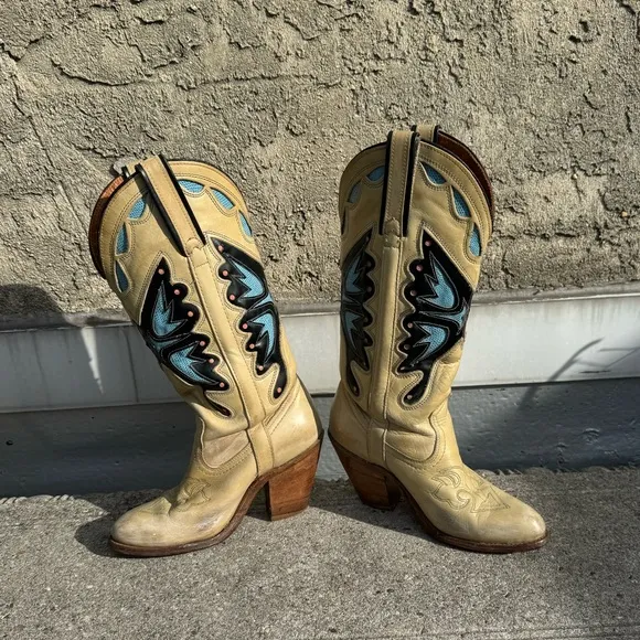 Vintage Miss Capezio Butterfly Boots Sz 5