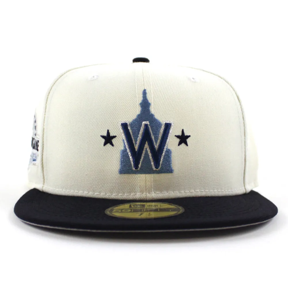 Washington Nationals 2018 All-Star Game New Era 59Fifty Fitted Hat (Chrome White  Navy Gray Under Brim)