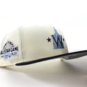 Washington Nationals 2018 All-Star Game New Era 59Fifty Fitted Hat (Chrome White  Navy Gray Under Brim)