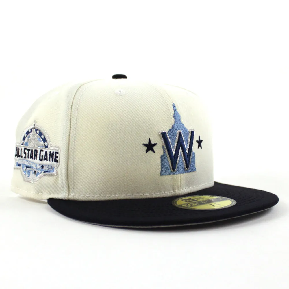 Washington Nationals 2018 All-Star Game New Era 59Fifty Fitted Hat (Chrome White  Navy Gray Under Brim)
