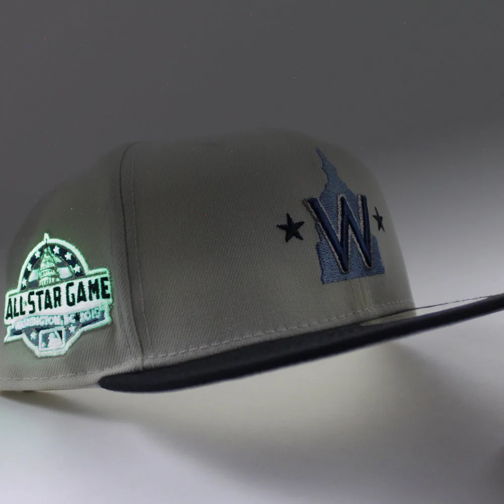 Washington Nationals 2018 All-Star Game New Era 59Fifty Fitted Hat (Chrome White  Navy Gray Under Brim)