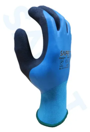 Waterproof Fully Coated Latex Foam Glove Blue