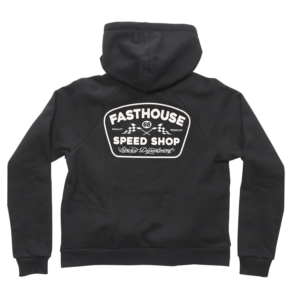 Wedged Women's Hooded Pullover - Black