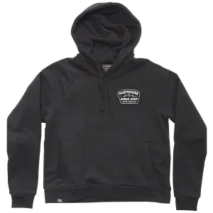 Wedged Women's Hooded Pullover - Black