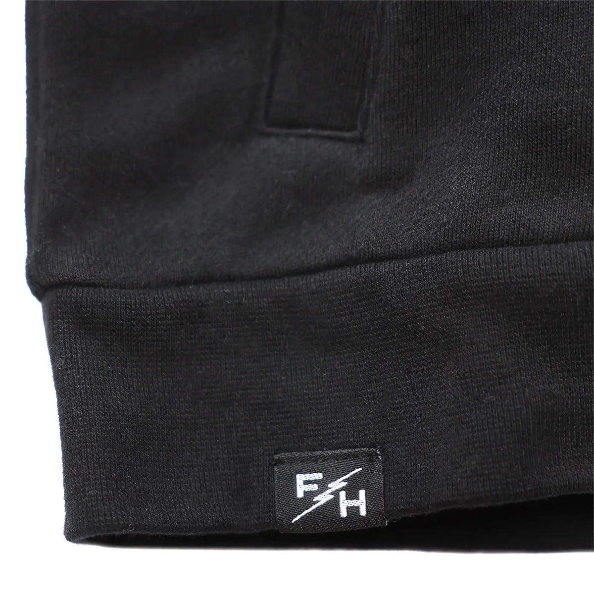 Wedged Women's Hooded Pullover - Black