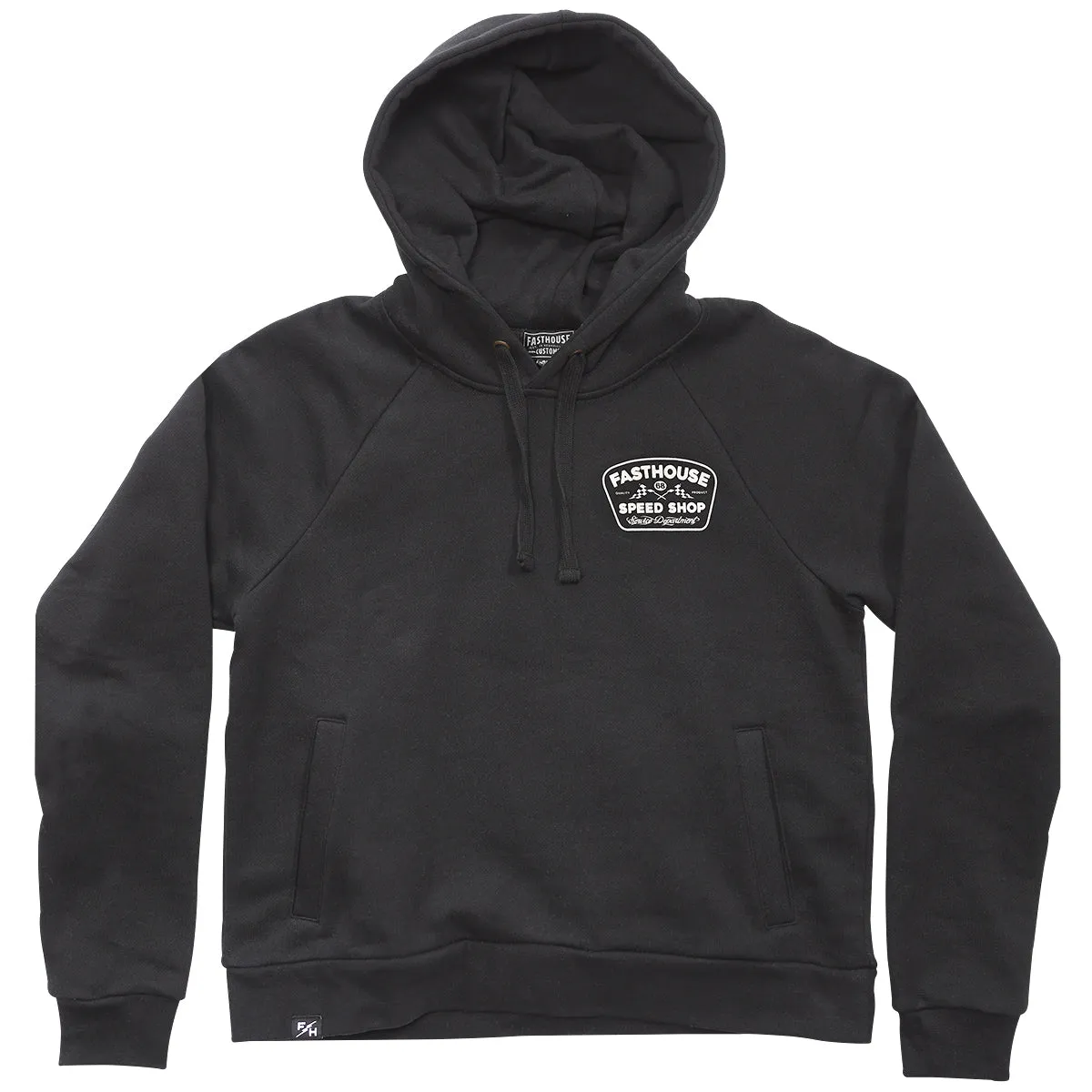 Wedged Women's Hooded Pullover - Black