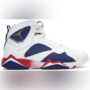 White and Blue Athletic Sneakers