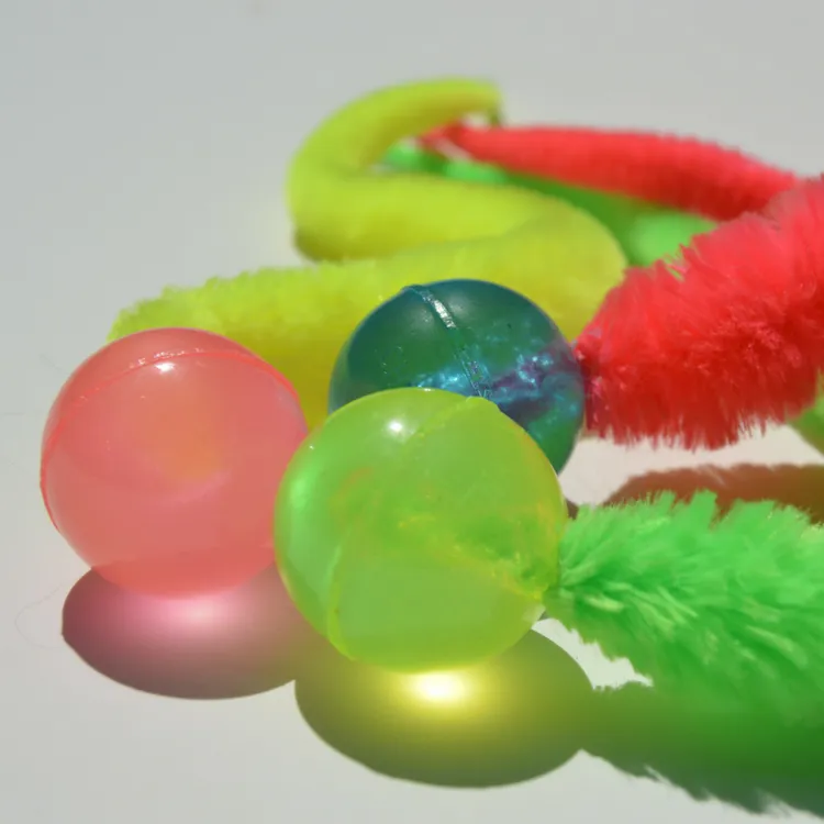 Wiggly Glow in the Dark Cat Toy Bouncy Ball