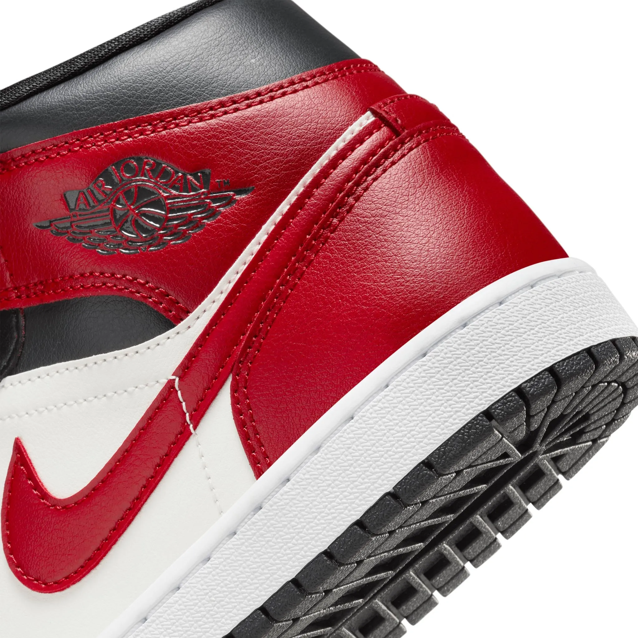 Women's Air Jordan 1 Mid Sail/Gym Red-Off Noir-White BQ6472-160