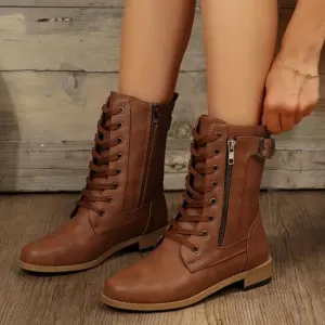 Women's Round Toe Outdoor Boots