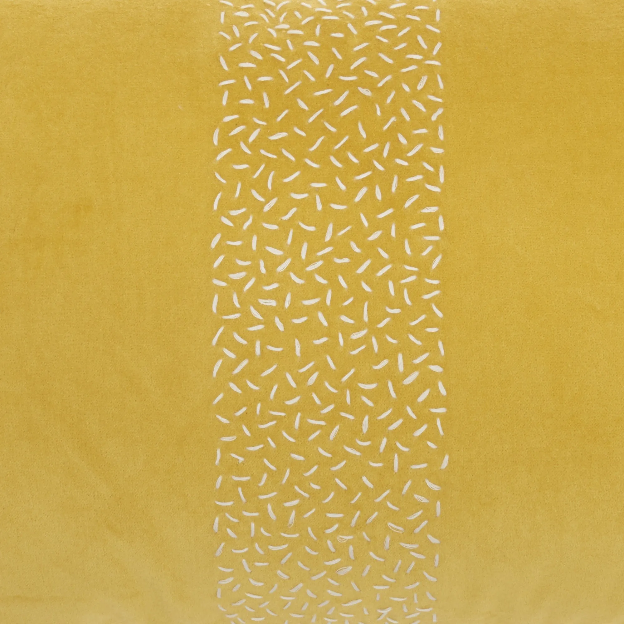 Yellow Lumbar Pillow with Center Pattern